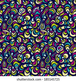 Seamless psychedelic background. Vector pattern EPS 10.