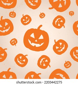 Seamless pumpkin face patterns halloween patterns