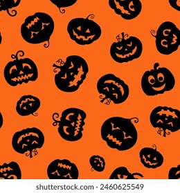 Seamless pumpkin face patterns halloween patterns.