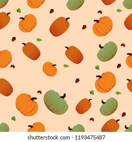 Seamless pumpkin flat abstract