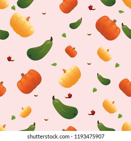 Seamless pumpkin flat abstract