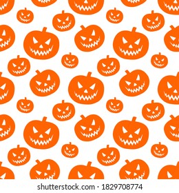 seamless pumpkin pattern and background vector illustration