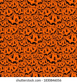 seamless pumpkin pattern and background vector illustration