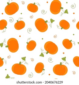 Seamless pumpkin pattern. Idea for Halloween