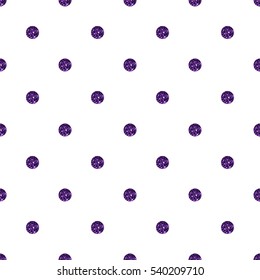 seamless purple dot glitter pattern on white background