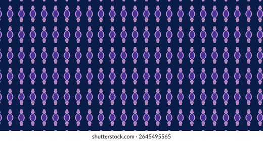 Seamless purple ethnic pattern with geometric symmetry on dark background. Ideal for textile, wallpaper, and digital art. Perfect for abstract and modern ethnic designs.