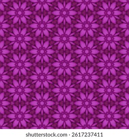 Seamless purple floral pattern gives a sense of nature, prominence and uniqueness. It is dimensional and harmonious, suitable for decorations that require simplicity, elegance and calmness.