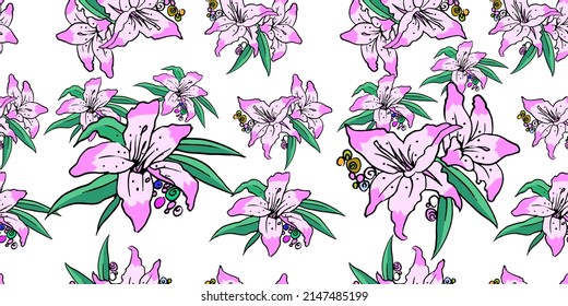 Flores violetas sin foco vectores de arte para tela, fondo, tarjeta