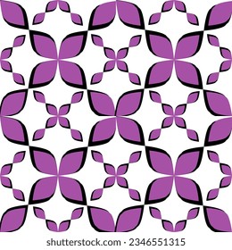 Seamless purple flowers pattern on white background design for for wallpaper, fabric, clothing,backdrop,texture, wrapping paper, notebook cover ,curtain,pillow case and stationary.