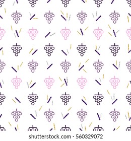 seamless purple grape with glitter pattern background