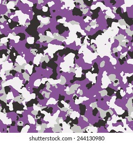 Seamless Purple And Gray Camo Texture Vector