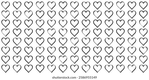 Seamless purple heart pattern background.Simple heart shape seamless pattern in diagonal arrangement. Love and romantic theme background.