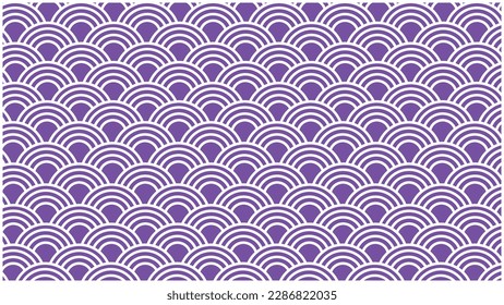 patrón violeta sin costura. El fondo es una combinación de violeta y blanco con un patrón curvo o semicircular. fondo de la matriz de círculo de pantalla completa. Fondo de color Pastel para la decoración