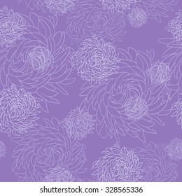 seamless purple pattern with flowers