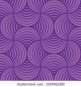 Seamless Purple Petals Ultra Violet Purple Background Two-Tone Vector Pattern