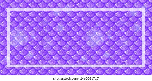 Seamless purple scales with decorative border