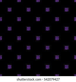 seamless purple square glitter pattern with black background