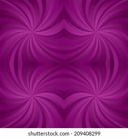 Seamless purple symmetric twirl pattern background - vector version
