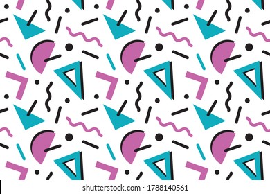 Seamless Purple and Teal 80's Pattern