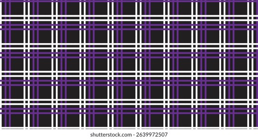Seamless Purple Ultra Violet Black White Orange Checkered Background Vector Pattern