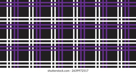 Seamless Purple Ultra Violet Black White Orange Checkered Background Vector Pattern