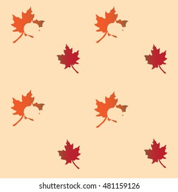 Seamless putter , autumn theme