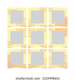 Seamless puzzle abstract shapes for social media background post