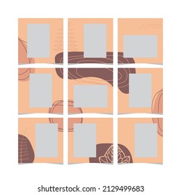 Seamless puzzle abstract shapes for social media background post