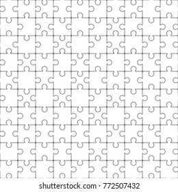 Seamless puzzle pattern. Mosaic background. Vector eps10.