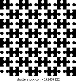 Seamless Puzzle Pattern (vector)