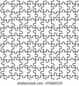 Seamless puzzle pattern, vector design