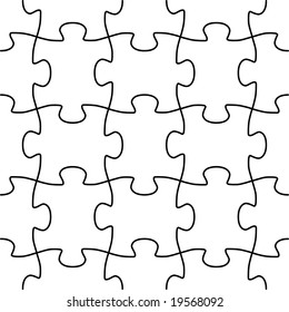 Seamless Puzzle Vector Shape Stock Vector Royalty Free 19568092