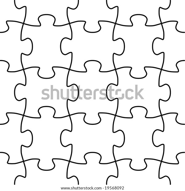 Seamless Puzzle Vector Shape Stock Vector Royalty Free 19568092