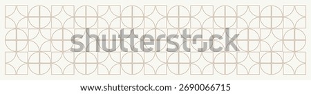 Seamless quarter circles pattern in earthy shades for banners, wall décor, textiles, interior design and more.