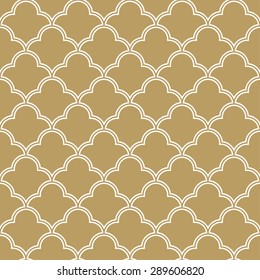 Seamless Quatrefoil Wave Pattern.