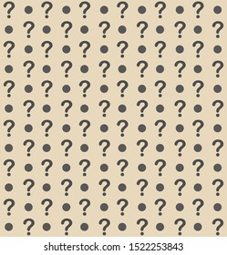 Seamless question mark background with circles in retro style