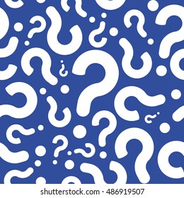 Seamless Question Mark Conversation Pattern Background