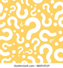 Seamless Question Mark Dialog Pattern Background