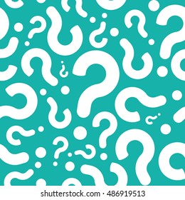 Seamless Question Mark Doubt Pattern Background