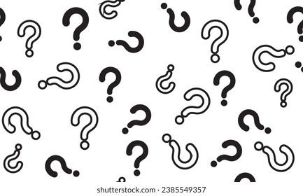 seamless question mark pattern with transparent background