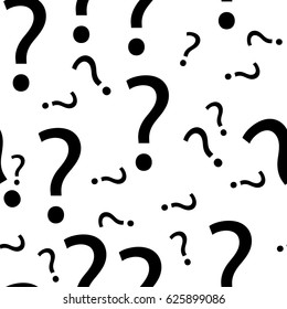 Seamless question mark pattern  vector question symbol 