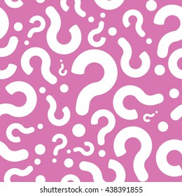 Seamless Question Mark Symbol Background Pattern