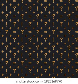 seamless question marks vector background on textile