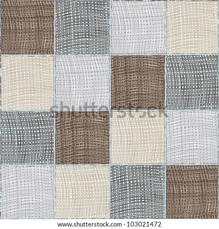 Seamless quilt checkered medley composition