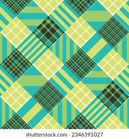 Seamless quilting Tartan pattern, art number 002