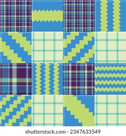 Seamless quilting Tartan pattern, art number 004