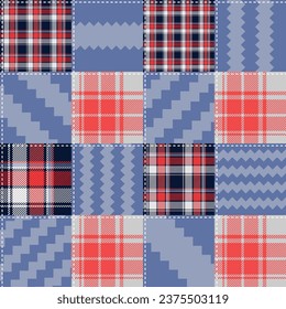 Seamless quilting Tartan pattern, art number 031