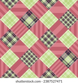 Seamless quilting Tartan pattern, art number 038
