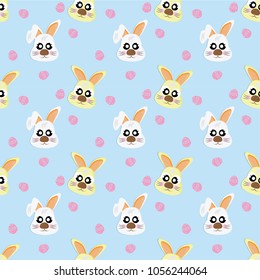 Seamless Rabbit Pattern Background Wallpaper Isolated