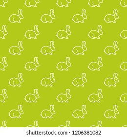 Seamless rabbit pattern. Easter holiday.